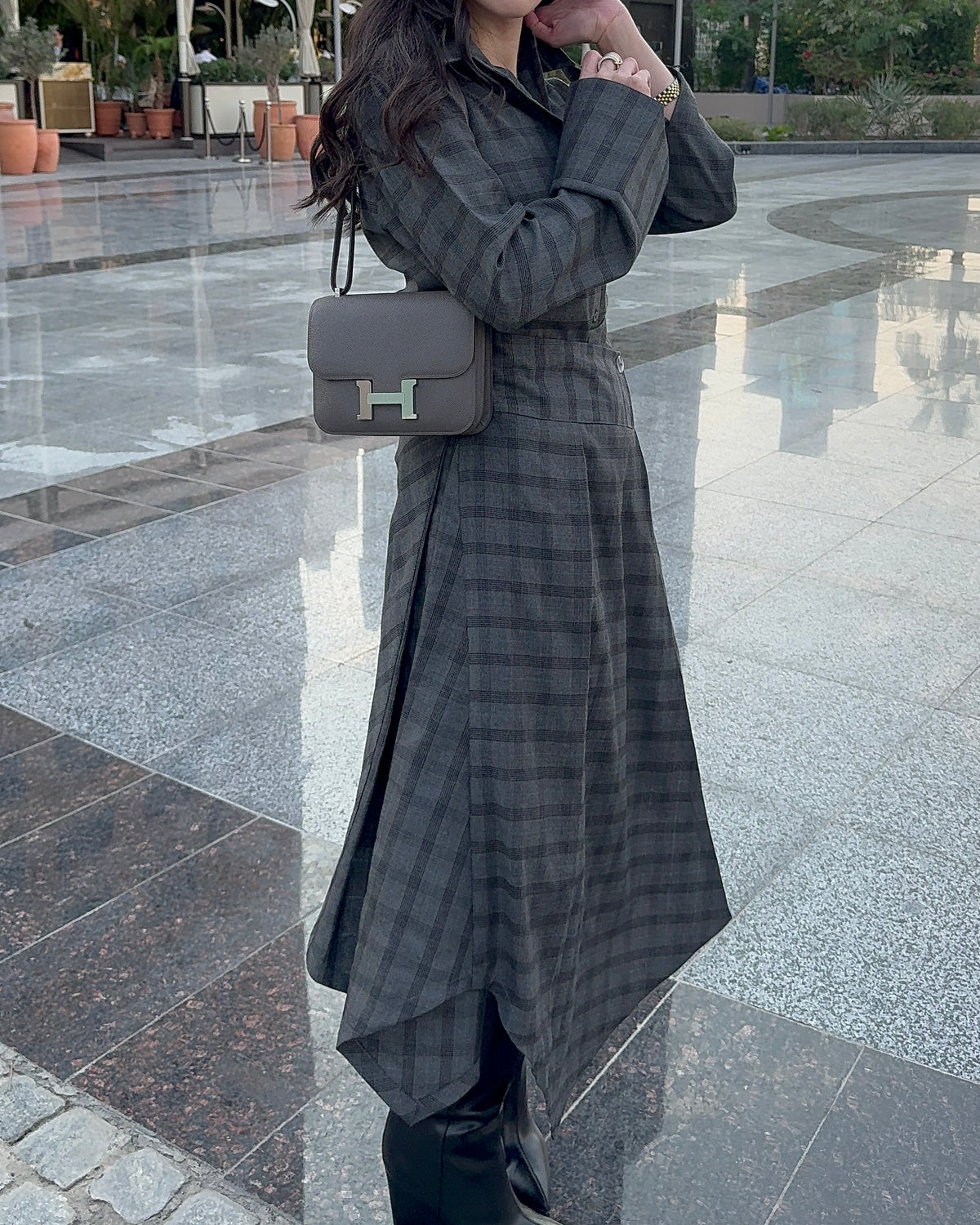 Slate Plaid Set