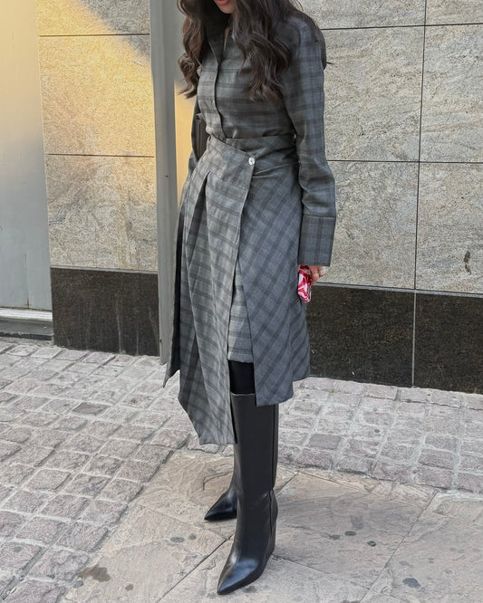 Slate Plaid Set